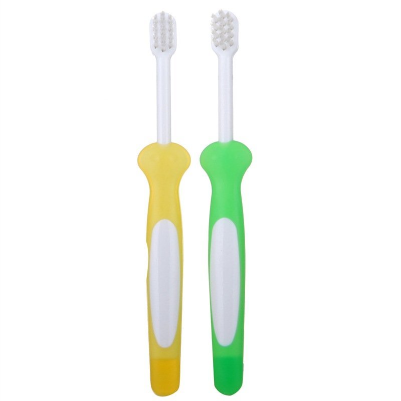 贝亲训练牙刷3阶段(绿色+黄色)两支装10852