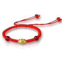 零兑金 999千足金手链 路路通黄金手链 转运珠