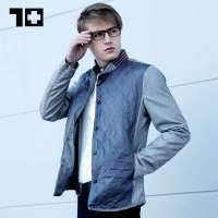 柒加尚品男装凌格休闲夹克31JK01 灰色 M