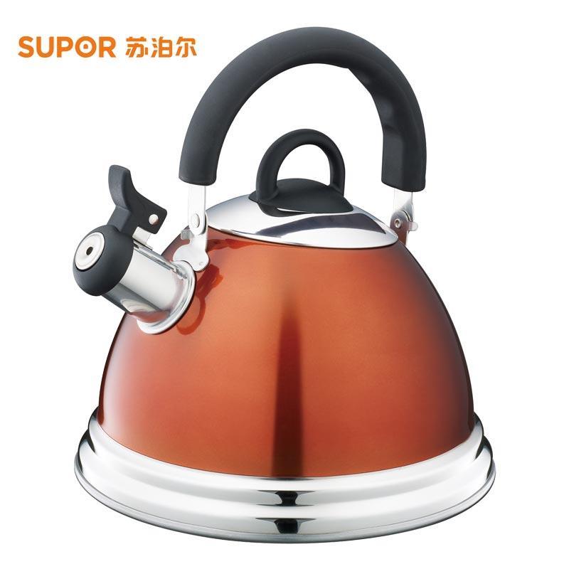苏泊尔（Supor）SS30R1 炫彩3L烧水壶304不锈钢自动鸣笛加厚底部 电磁炉通用