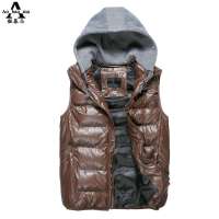 暴马秋冬韩版休闲连帽暖棉皮马甲G2602 