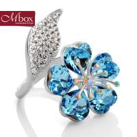 Mbox戒指 女 采用施华洛世奇元素水晶指环饰品