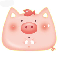 口 儿童房装饰贴 地板贴 卡通粉色可爱小猪头 夜