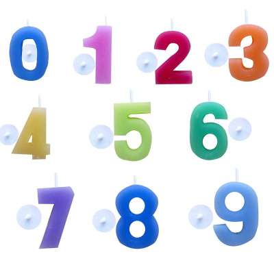 孩派/生日派对布置/生日派对用品/出口数字蜡烛/0到9