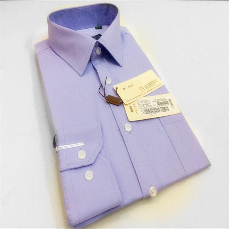 苏科尔男士淡紫色长袖衬衫S05A59