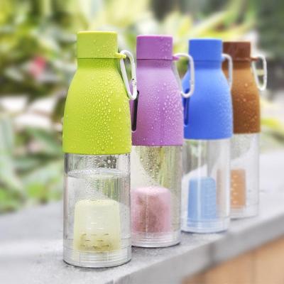 便携防漏泡茶杯子 带盖随手杯创意塑料杯学生水杯 旅行杯运动水壶