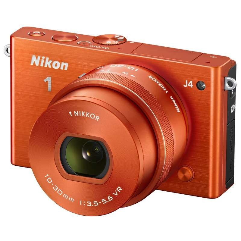 尼康(Nikon) 可换镜数码相机 J4 10-30mm 橙色