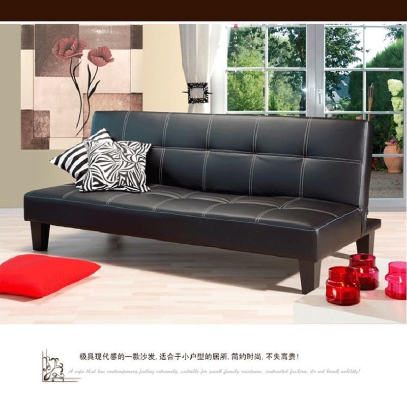 小户型双人可折叠沙发 沙发床简约现代多功能布艺沙发床包邮 黑色