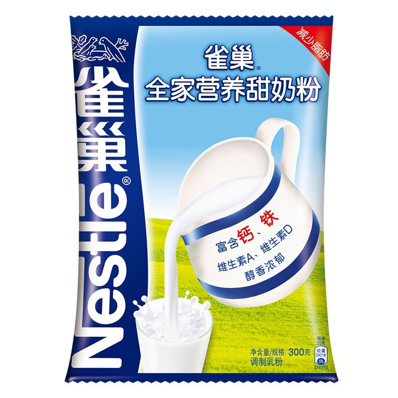 雀巢(Nestle)全家营养甜奶粉300g
