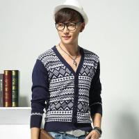 森越 2014秋季新款男装 男士毛衣韩版开衫男毛