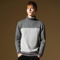 范特杰克 秋冬男士高领纯棉毛衣 韩版休闲针织