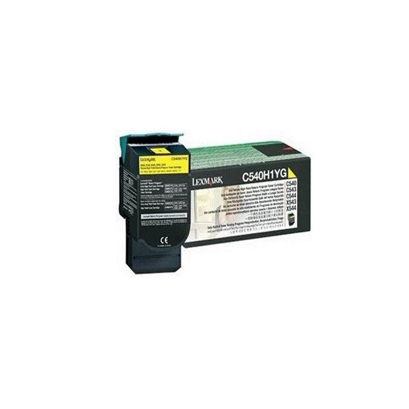 利盟原装C540H1YG 黄色碳粉盒（高容）适用 X544 打印机