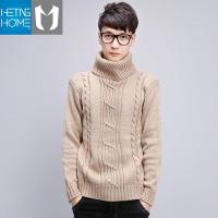 冬季男士韩版高领毛衣时尚休闲韩国针织衫男加