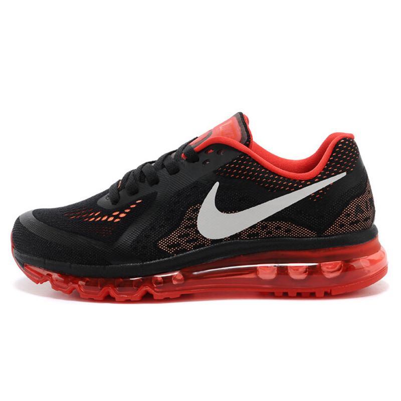 耐克NIKE AIR MAX 2014 跑步鞋男子全掌气垫慢跑鞋 黑红 41码