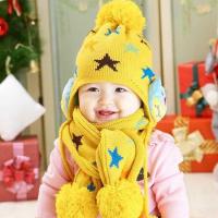 韩国秋冬季儿童保暖帽子男女宝宝帽子猫头鹰围