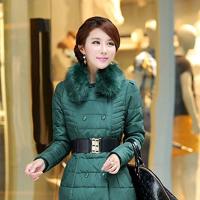 2014冬新款韩版女装服装中长款修身加厚棉服