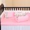 【苏宁自营】龙之涵婴儿床上用品十件套 婴儿床床围双胆四季棉花被 60*105cm 粉色
