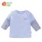 贝贝怡婴幼儿服饰男女宝宝拼接袖上衣 长袖纯棉T恤151S060 淡蓝 120cm