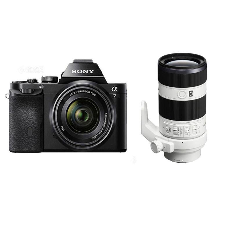 索尼（SONY）ILCE-7 全画幅微单相机 (28-70mm+70-200mm蔡司双镜头 a7/α7) 赠 32G卡，原装包，UV镜，清洁套装