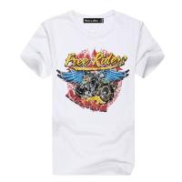 一伙人2015夏装新款时尚男装 街头涂鸦摩托车