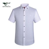 七匹狼短袖衬衫 夏季新品 男装短袖印花商务衬