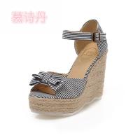 慕诗丹 2015韩版杂志新款波西米亚风牛仔布坡