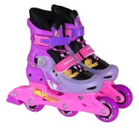 力星溜冰鞋 儿童全套装可调码直排轮滑鞋 旱冰