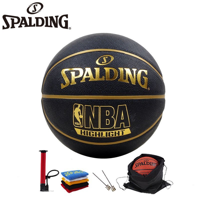 2015新品斯伯丁篮球NBA烫金logo耐磨室内室