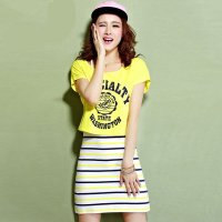 蕾缦仕套装裙女2015韩国夏装新款吊带连衣裙