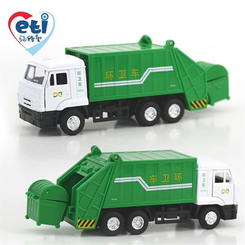 儿特爱合金车玩具 仿真城市清洁环卫工程垃圾车 声光回力 合金玩具车 儿特爱车模玩具 ETI1306 【价格 图片 品牌 报价】-苏宁易购