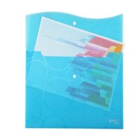 树德W263 纽扣文件袋韩国磨砂半透明资料袋塑