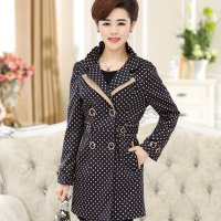 中老年女装薄款风衣新款妈妈装外套女春秋20