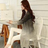 帛香坊 <em>针织衫开衫外套女中长款</em>2015春秋装新