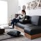 奥古拉 日式简约时尚多功能小户型沙发床 折叠沙发床 双人皮艺沙发床组合 客厅两用沙发 225PU PU皮-白色