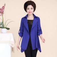 2015新款中老年风衣女中长款妈妈装秋季外套