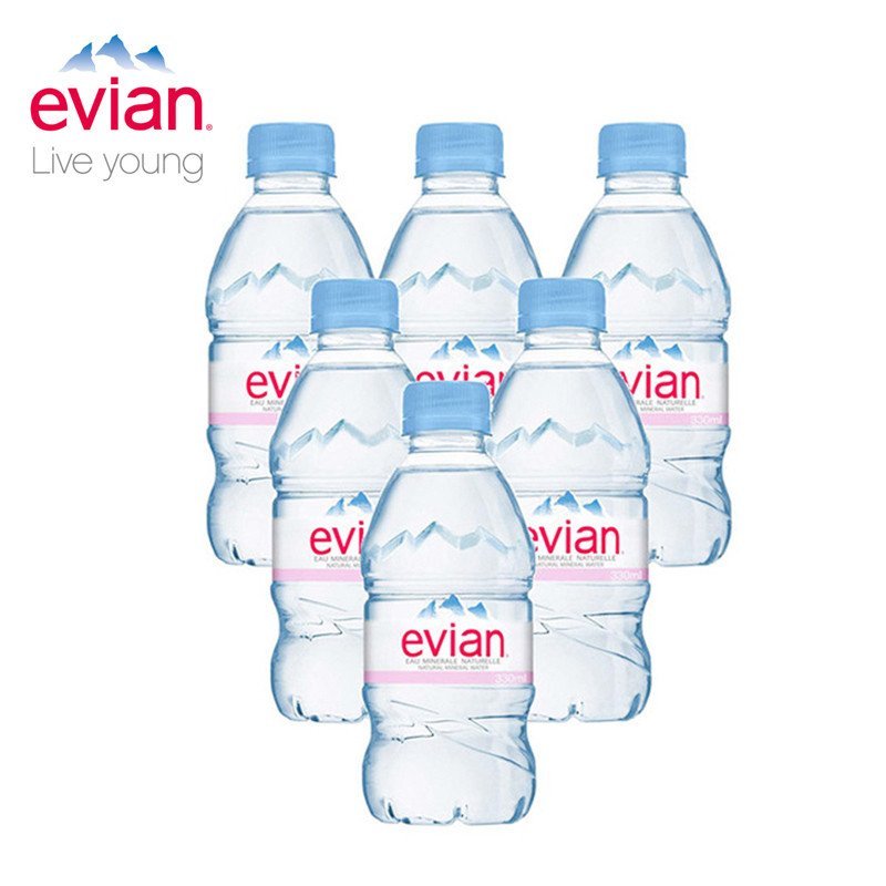 【依云(Evian)系列】Evian依云 天然矿泉水 330ml×6瓶装 法国进口图片,高清实拍图-苏宁易购