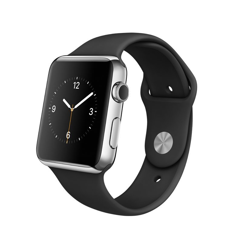 Apple Watch 42毫米(MJ3U2CH/A)不锈钢表壳 黑色运动型表带