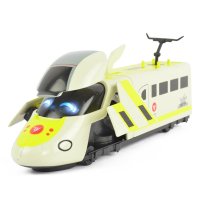 铁胆火车侠高铁侠变形火车合金玩具回力声光动