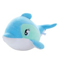安吉宝贝可爱泡沫粒子海豚公仔 毛绒玩具海豚