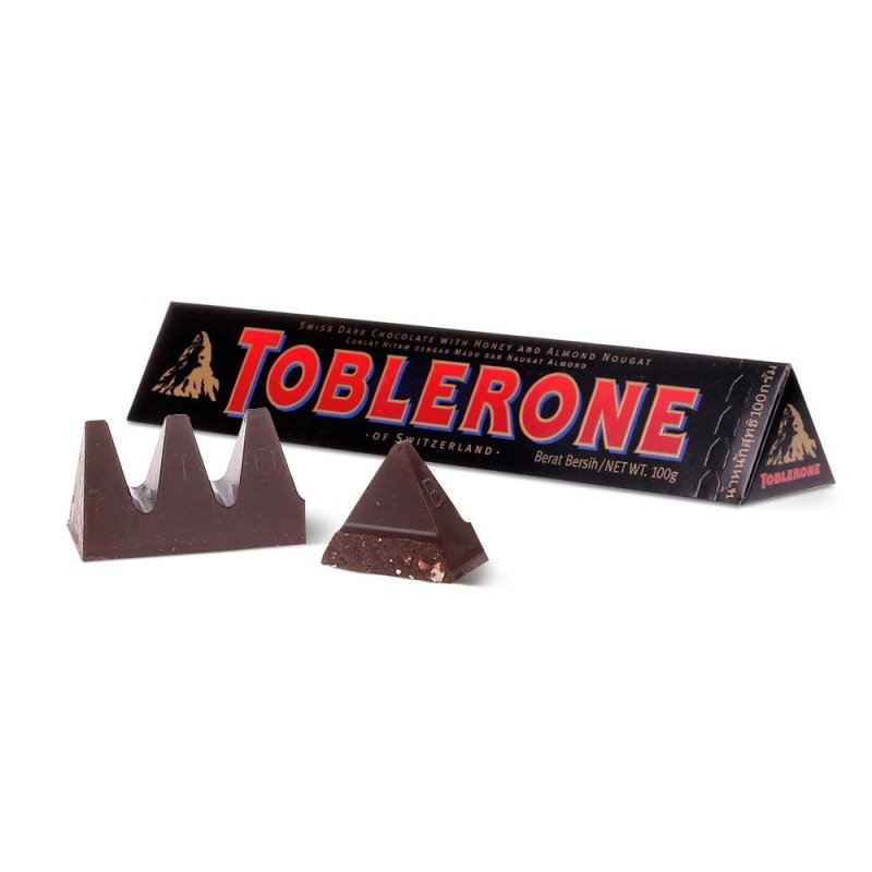 瑞士三角toblerone 黑巧克力含蜂蜜及巴旦木糖 100g