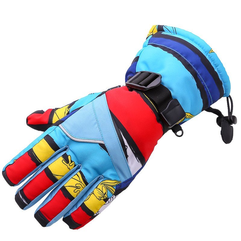 【Tuban系列】Tuban手套滑雪手套保暖手套男女士冬季户外骑车防风加厚防寒手套全指 均码 蓝红花纹图片,高清实拍图-苏宁易购