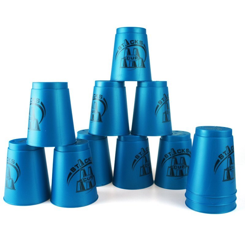 【奥智嘉(aozhijia)系列】奥智嘉 专业比赛用飞叠杯 速叠杯 叠叠杯 桌面游戏玩具飞碟杯 多色可选 深蓝色图片,高清实拍图-苏宁易购