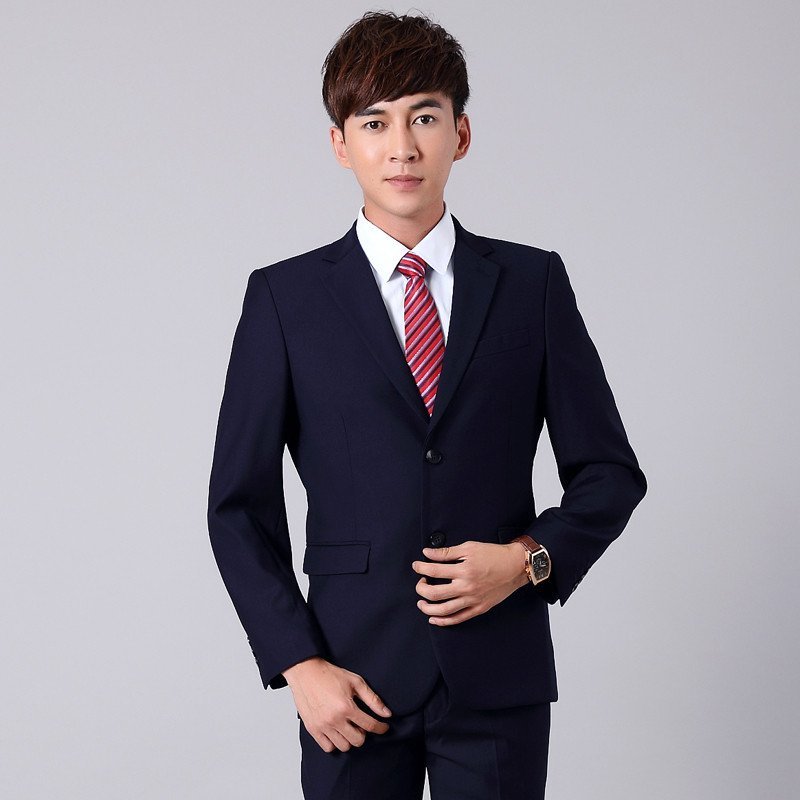 扣西装西裤两件套西服套装韩版修身款青年白领职业装新郎伴郎婚礼装