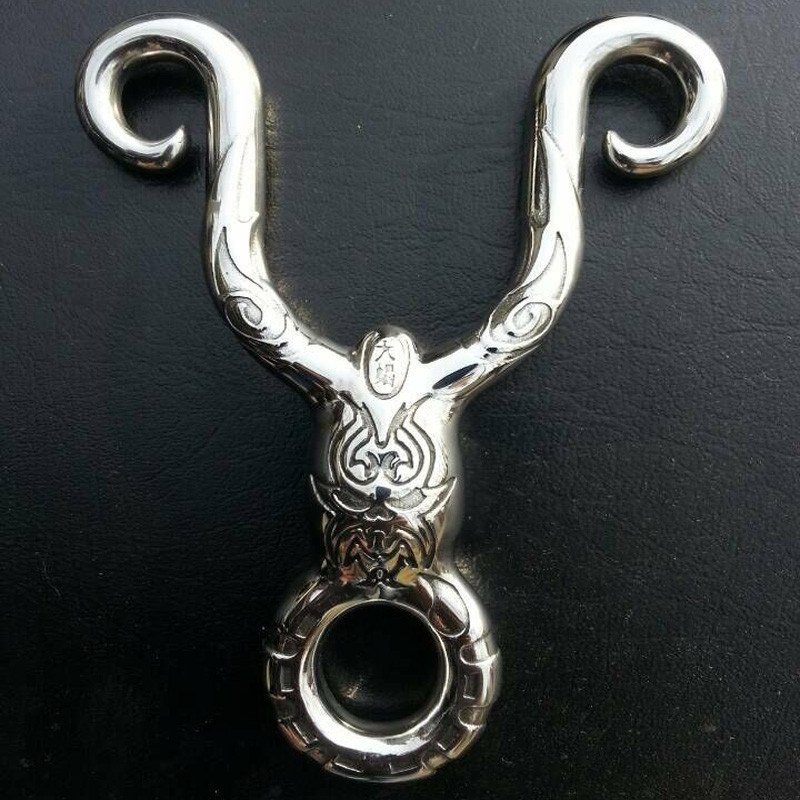 原创天蝎传统直板镜面喷砂烤蓝炫彩钛钢压铸定