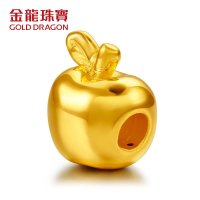 金龙珠宝AU999 3D硬金 黄金小苹果转运珠 足
