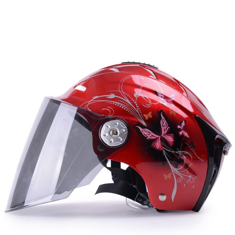 野马夏季电动车头盔女 四季半覆式摩托车安全