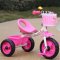 儿童三轮车脚踏车1-3-5-2-6岁大号宝宝童车自行车轻便婴儿手推车_ 玫红色粉色钛空轮骑行款
