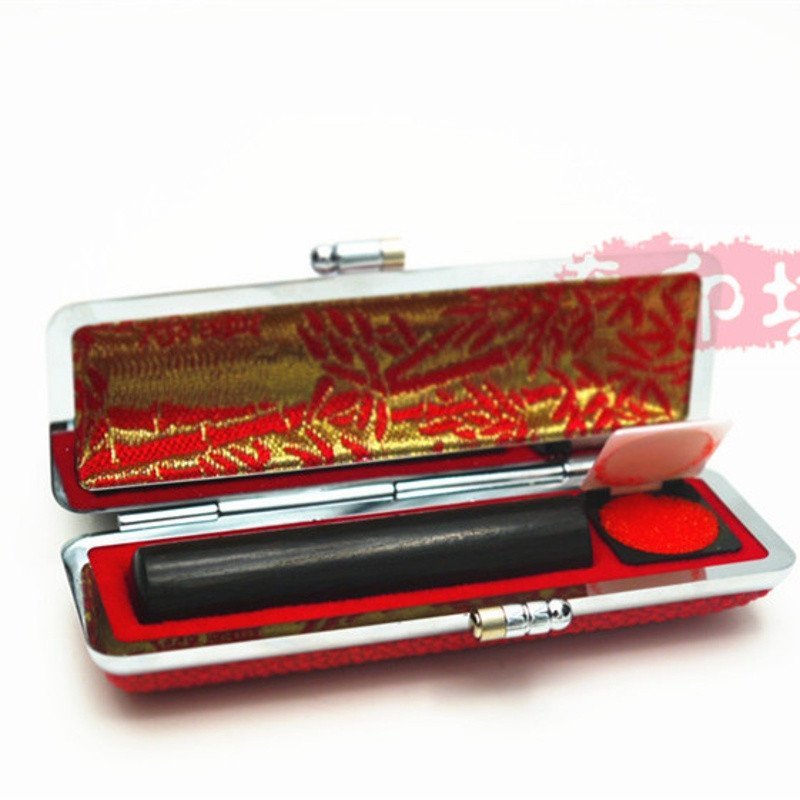 辽印坊黑檀刻姓名章签字圆章出国日本留学印章