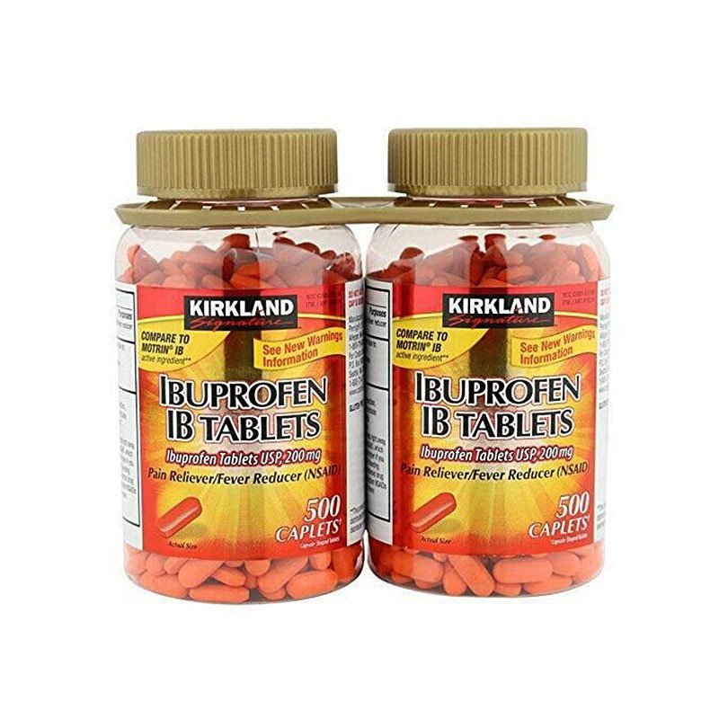 KirklandIbuprofen布洛芬止痛片500粒*2瓶减轻图片白领冬日性感图片