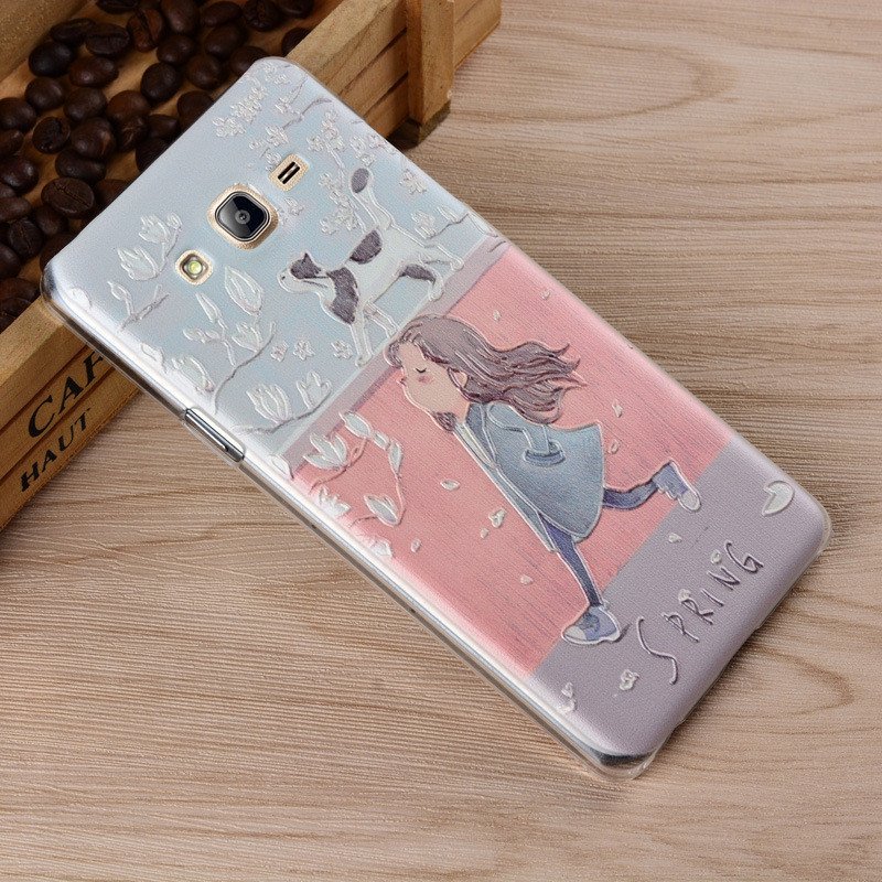 TAMGLE 三星on5手机壳 galaxyON7浮雕彩绘卡